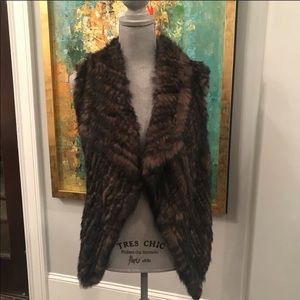 Love Token rabbit fur vest Size S